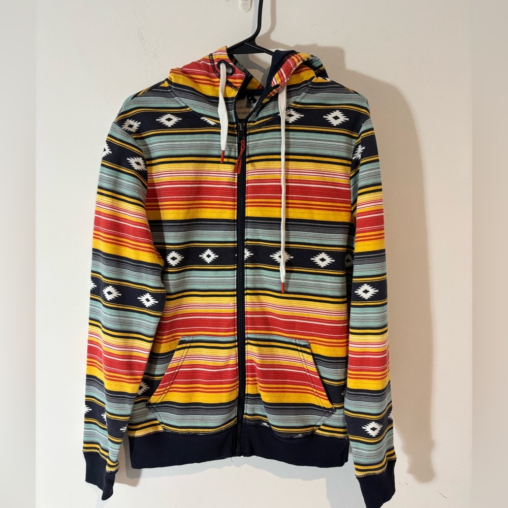 Cruel Denim Women’s Medium Long Sleeve ZipUp Hoodie Aztec Western Casual Comfy